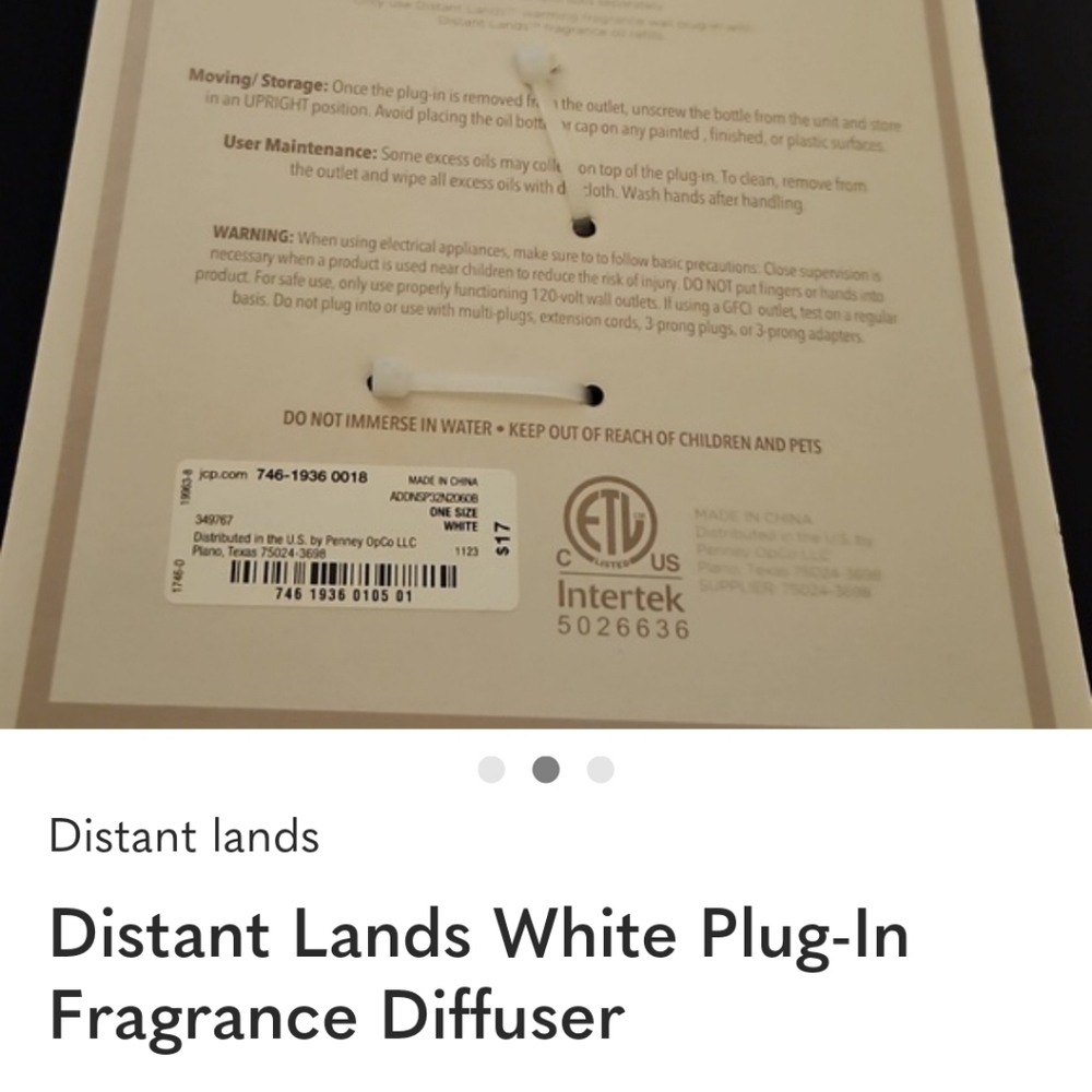 White Plug-In Fragrance Diffuser - Picture 3 of 4